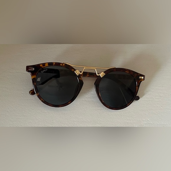 WearMe Pro Polarized Round Retro Double-Bridge Vintage Women's Sunglasses - Picture 2 of 8